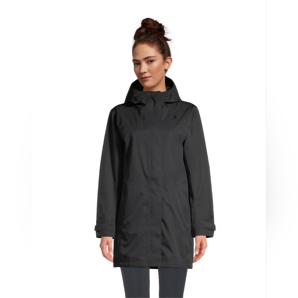 Women's WOODS Black Hooded Jacket